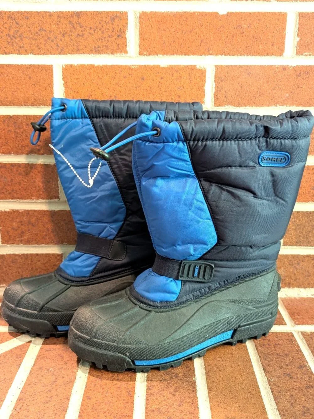 Sorel Snow Cub Winter Snow Boots Blue Black Size 7 Insulated